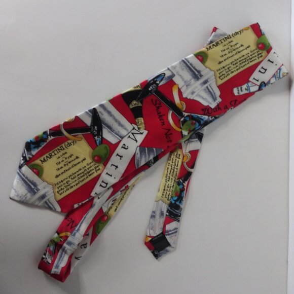 Wolfmark Handmade Silk Martini Tie # 98085 rare Collectable NWT - Picture 1 of 5